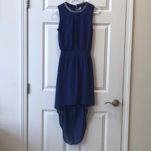 Foreign Exchange Blue High-Low Dress